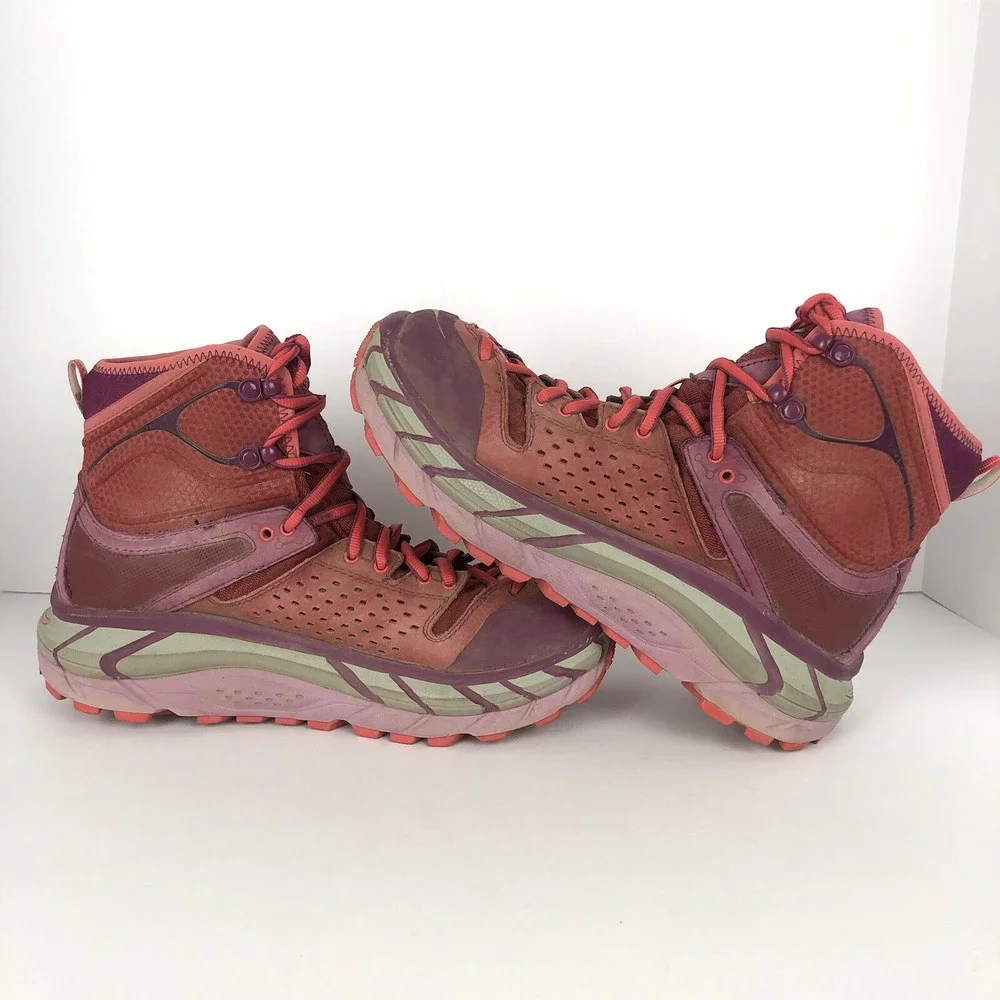 Hoka One One Women's Pink Plum Trail Running Boots - Picture 9 of 13